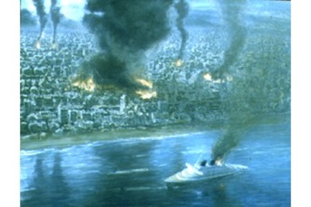  Ondergang van de Willem Ruys bij kobe