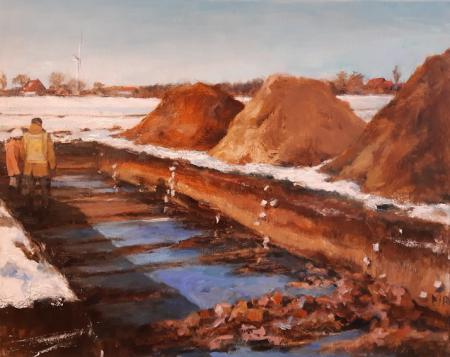  Sleuf met dwarsdoorsnee gracht