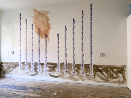  drilling in to a mountain