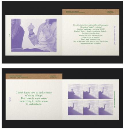  Weawing with Words. Fragments of Fragile Conversations