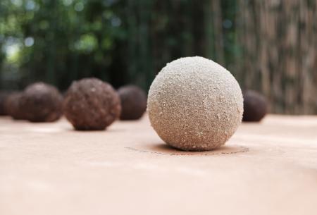  Inhale. Exhale. The art of making a peat ball, an earth sphere.