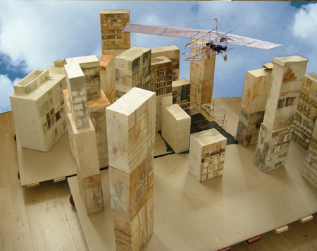 Stad met aeroplane  Stad met aeroplane