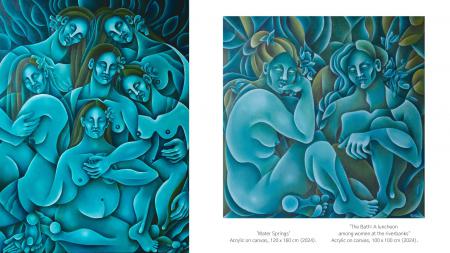  Two works: 'Water Springs' and 'The Bath'