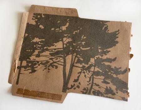  Tree drawing on plano C5 envelope (inside)