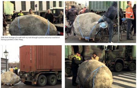  walk with rock through police and army road block