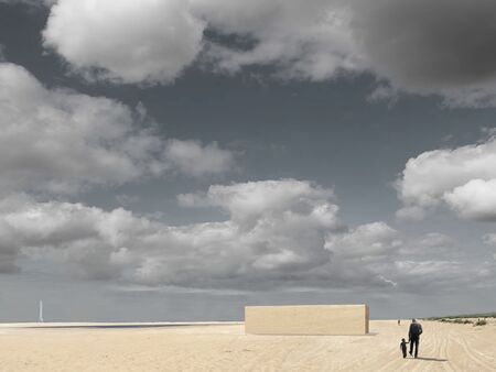  Design proposal for Zandgast, artist-in-residency and visitors center at Zandmotor by RAAAF.