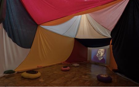   Installation view of 'Lose Voice tool kit