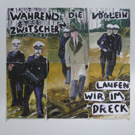  'Während die Vöglein zwitschern, laufen wir im Dreck' tijdens Keile Contemporary 