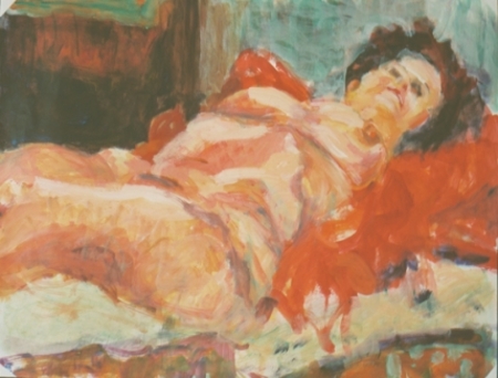 Henriette liggend, kimono  Henriette liggend, kimono