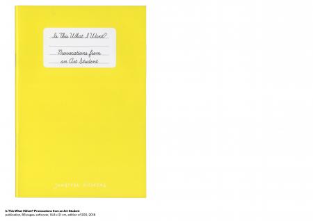  Is This What I Want? Provocations from an Art Student (2018)