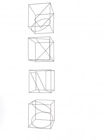  installatie kubusobjecten