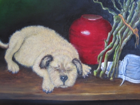  Rustend hondje