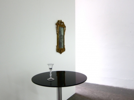  A mirror needs a wall. A glass needs a t