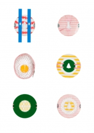  A flag, stripes and a guy in green overalls