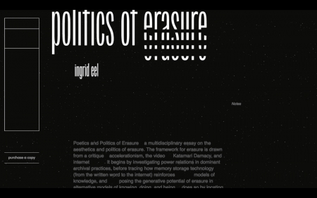Poetics and Politics of Erasure  Poetics and Politics of Erasure