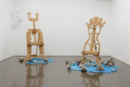  An artist’s tool series : A Statue crossing a muddy stream and A Statue spawning a rainbow