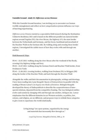  Unstable Ground - iteration 02: Difference across Distance