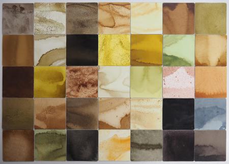  COLLECTING COLOUR -  35 grote kleurstalen van de duinen. 