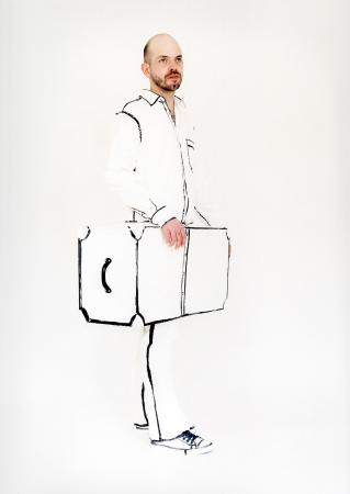  Bagage Humain (design for clothing with integrated fake suitcases; trouser)