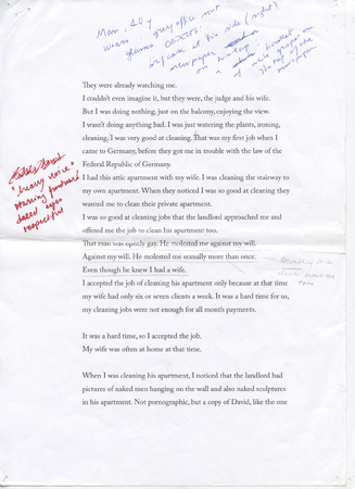  In Another Country (script, page 1 of 8)