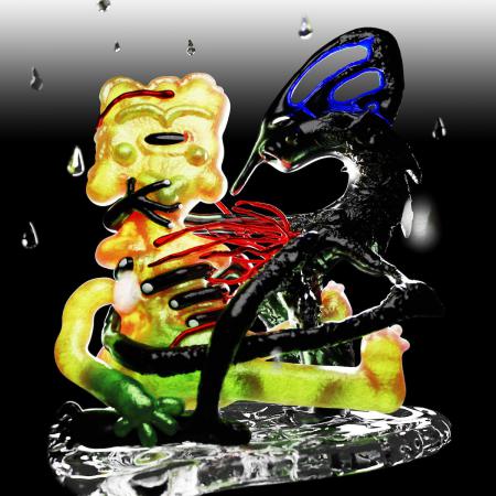  Lovers in simulated rain