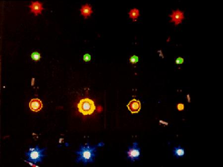  Vierkant scherm met gekleurde spotlights