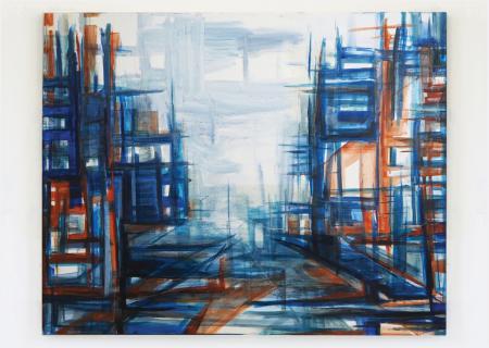  Space for thought 200 x 160 cm Egg tempera on linen 2020 