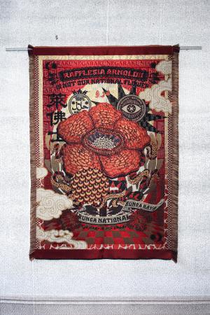 Woven Postcard: Rafflesia is not our National Flower  Woven Postcard: Rafflesia is not our National Flower
