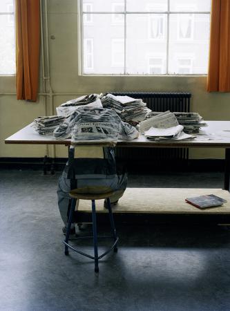  Camouflage for artist in studio during open house