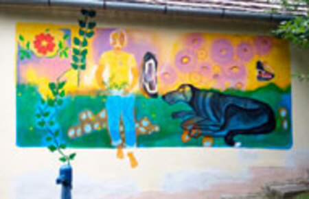  Muurschildering, Pécsbagota