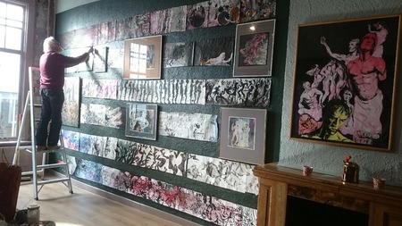  expositie opbouw Galarie Sis Josip
