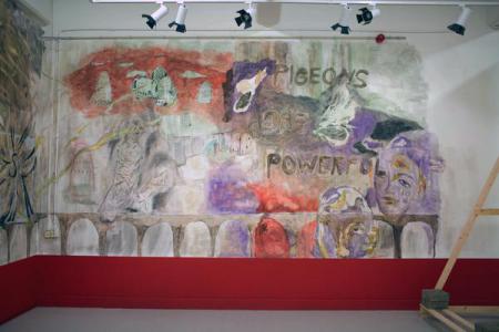  mural message of the pigeon