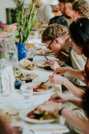 Cuisine (du) Terror in The Hague, The Netherlands. Main dish being served  Cuisine (du) Terror in The Hague, The Netherlands. Main dish being served